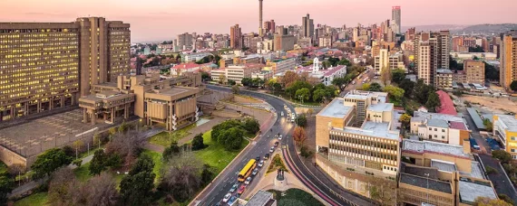 A birds eye view of Johannesburg
