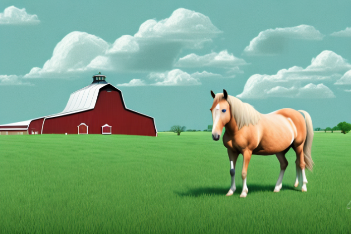 A horse in a pasture. American Quarter Horse Breeder in Newcastle. Pets24