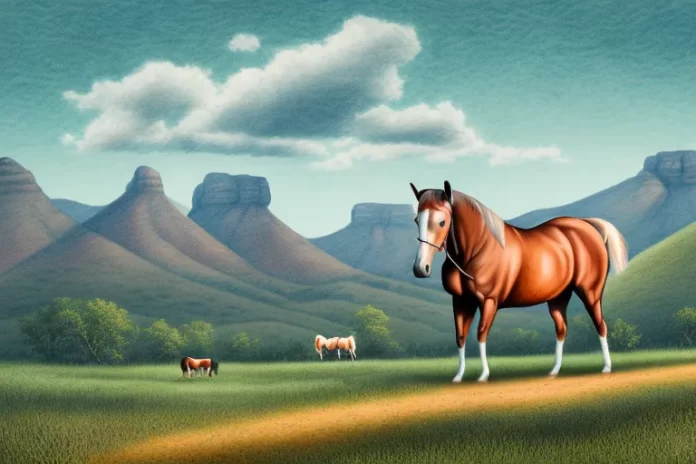 A kentucky mountain saddle horse in a rural setting in kwa zulu natal. Kentucky Mountain Saddle Horse Breeding in Kwa Zulu Natal