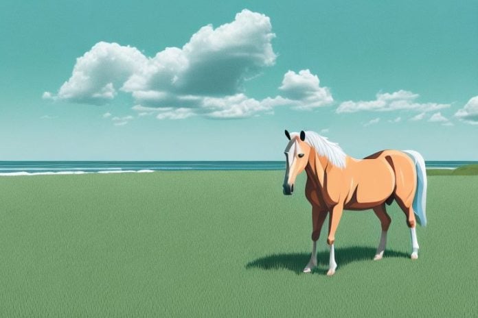 A horse in a natural setting