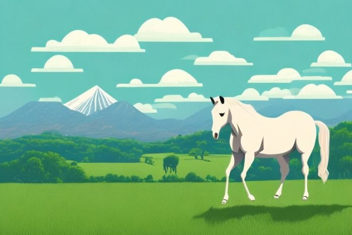 A horse in a rural setting with a view of the kwamashu landscape in the background