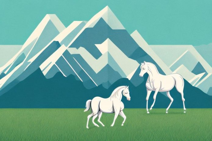 A horse in a field