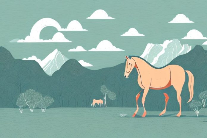 A horse in a scenic landscape in bloemfontein