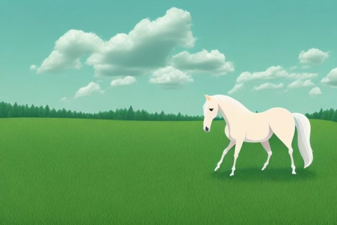 A horse in a natural outdoor setting