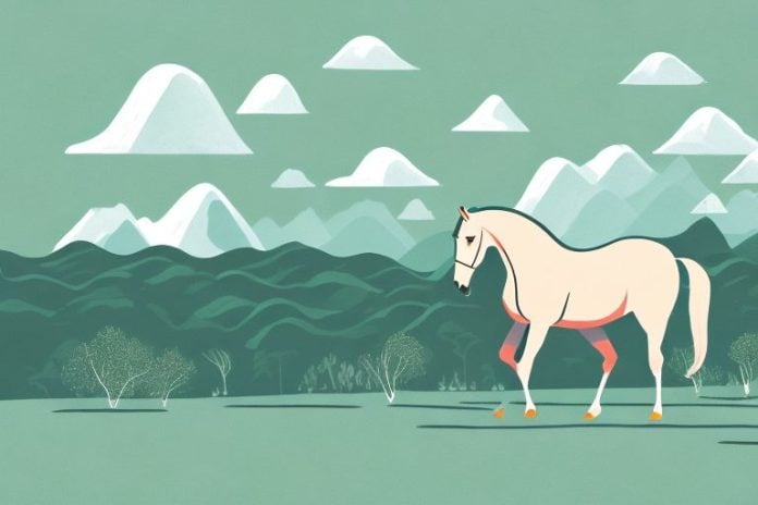 A horse in a scenic landscape in phalaborwa