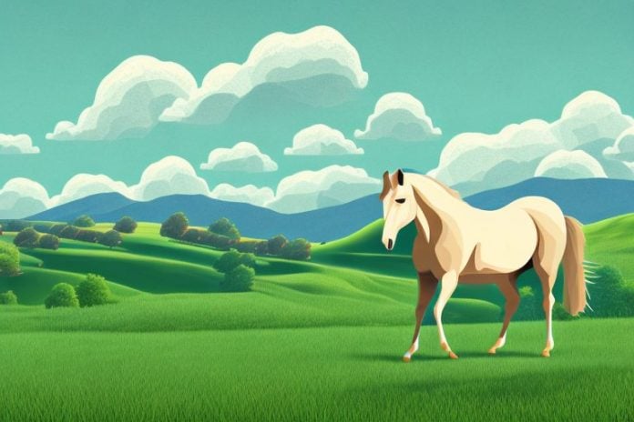A horse in a rural setting