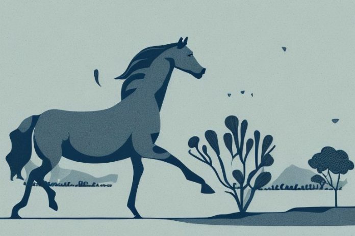A horse in the landscape of upington