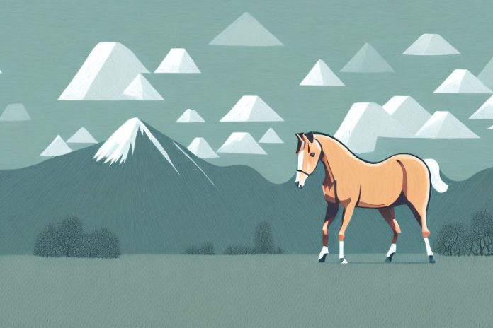A horse in a scenic north west landscape