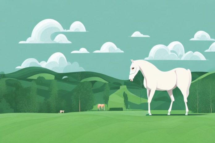 A horse in the countryside