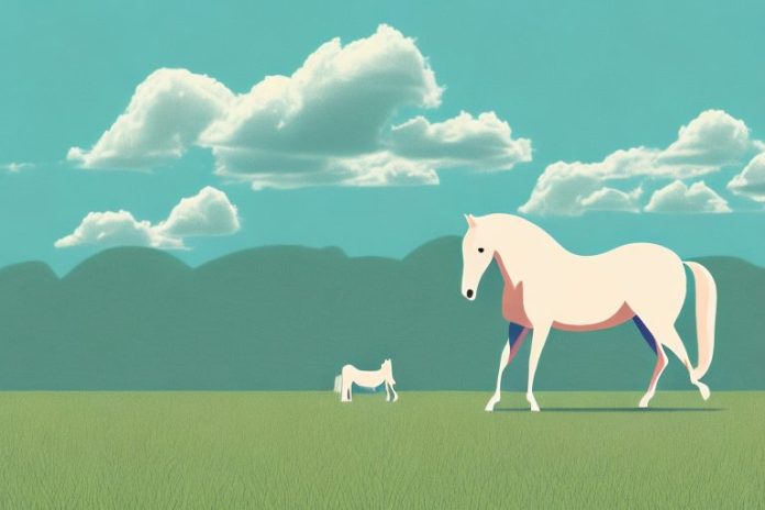 A horse in a scenic outdoor setting