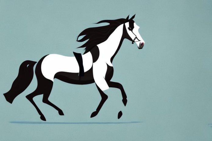 A hackney horse in a riding arena