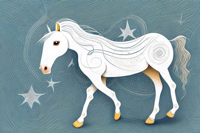 A kathiawari horse in a natural setting