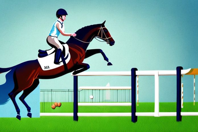 An irish sport horse in action