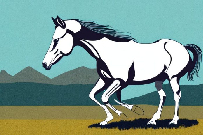 An american quarter horse in an eastern cape landscape