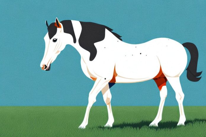 An american quarter horse in a field in uitenhage
