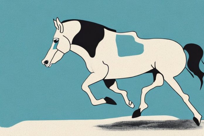 An american quarter horse galloping through the countryside of port alfred