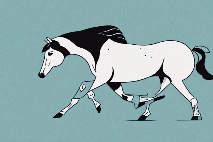 An american quarter horse galloping through a gauteng landscape