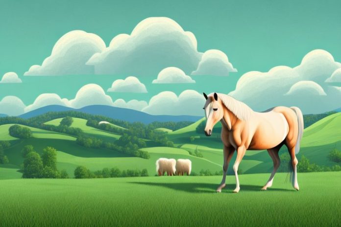 A horse in a rural setting