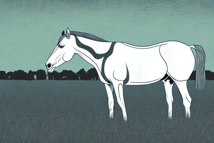 An american quarter horse standing in a field in hazyview