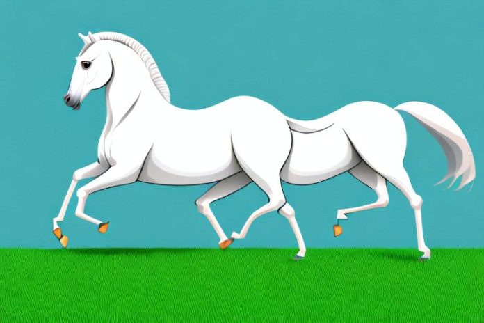 An arabian horse galloping through a grassy field in uitenhage