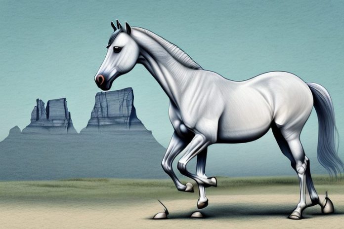 An arabian horse in a scenic landscape near port alfred