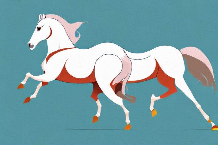 An arabian horse galloping in an open field