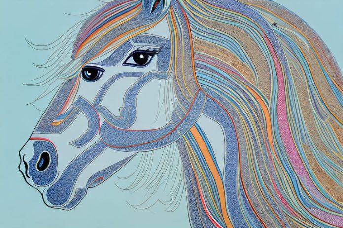 An arabian horse in a soweto landscape