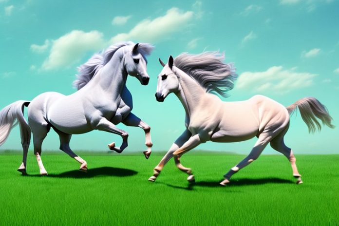 An arabian horse galloping through a grassy landscape in the greater pretoria area