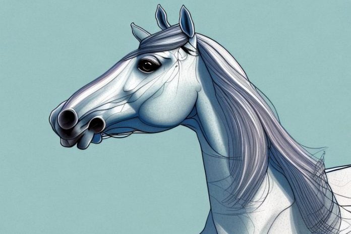 An arabian horse in a midrand landscape