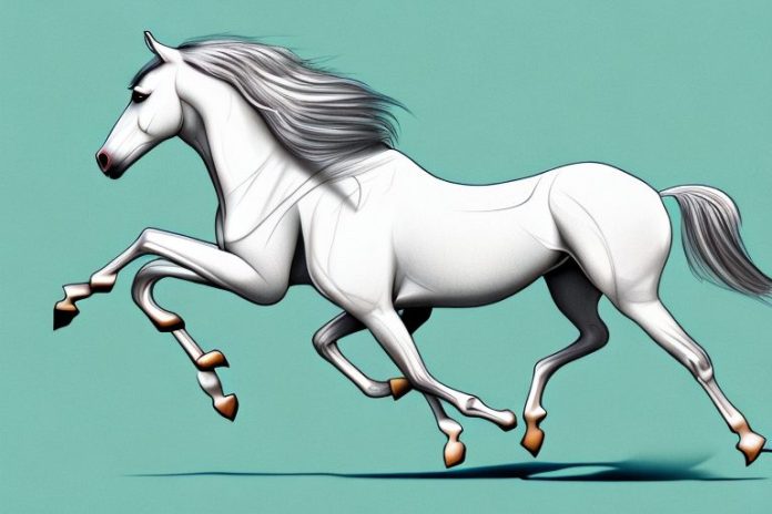 An arabian horse galloping through the limpopo landscape