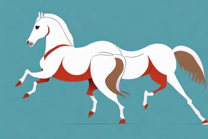 An arabian horse galloping in an open field