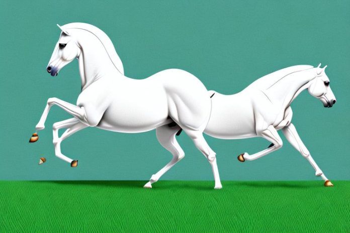 An arabian horse galloping through a grassy landscape in bela-bela