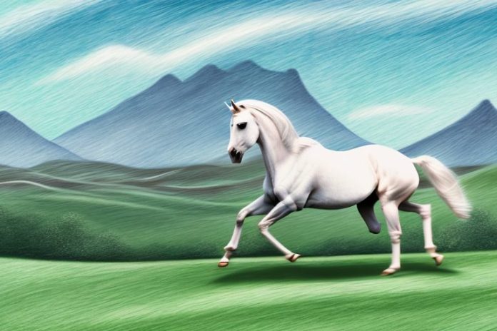 An arabian horse galloping through a scenic landscape of rolling hills in somerset west