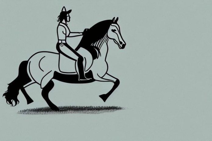 A horse and rider galloping across a field in grahamstown