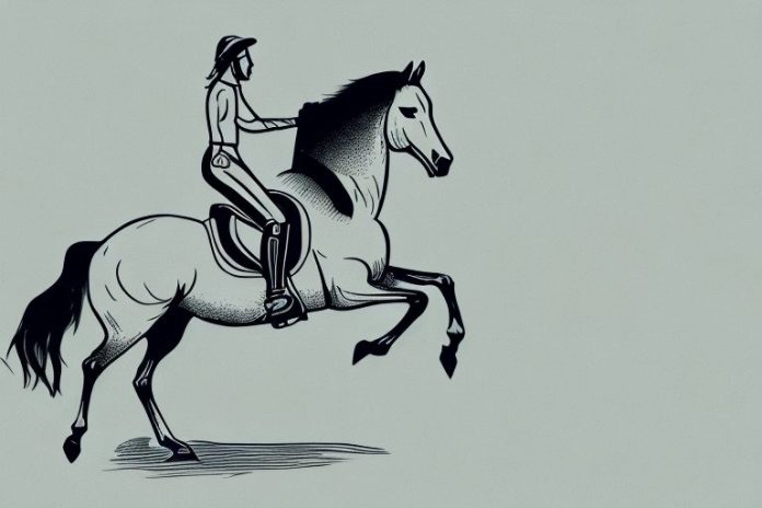 A horse and rider galloping across a field in king william's town