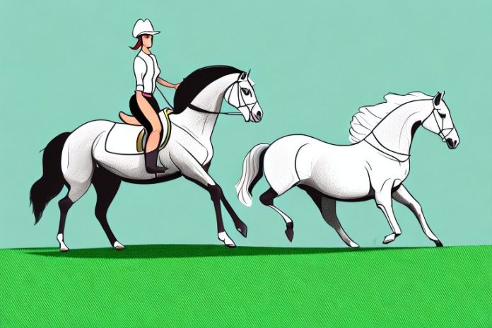 A horse and rider galloping across a grassy field in somerset west