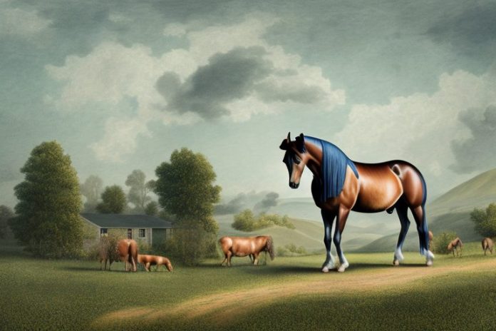 A morgan horse in a rural landscape in pietermaritzburg