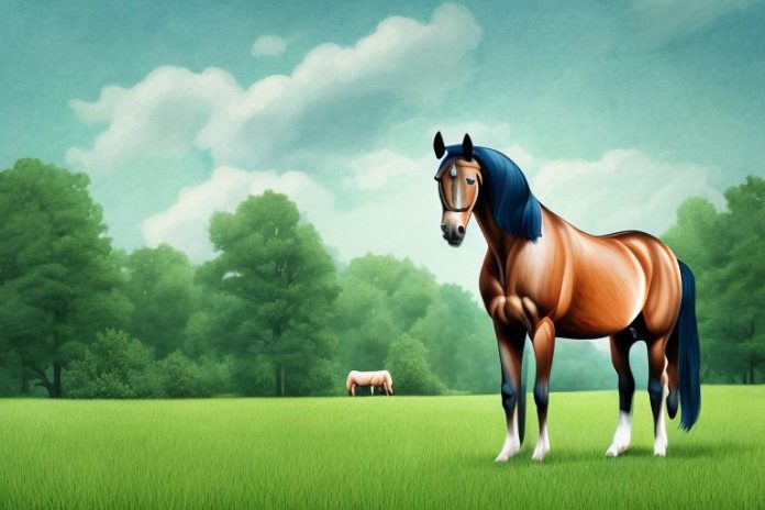 A morgan horse in a rural setting
