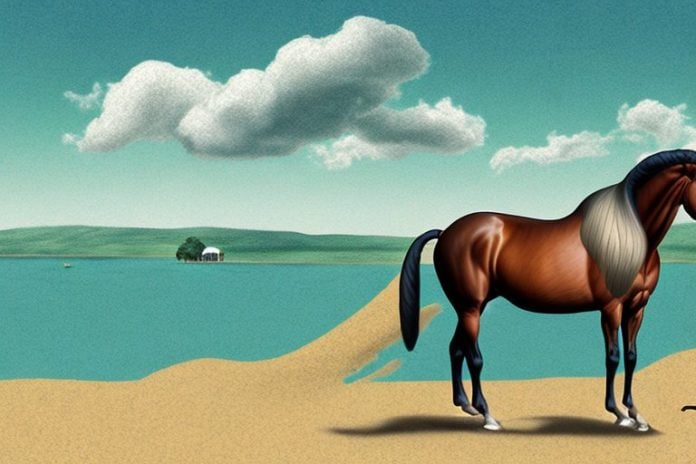 A morgan horse in a rural setting