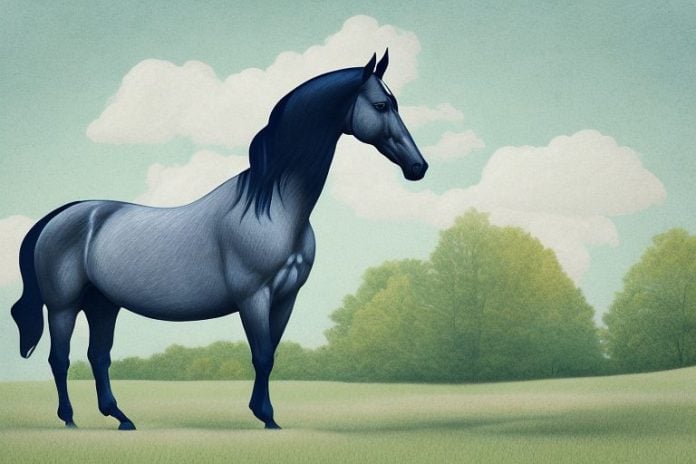A morgan horse in a virginia landscape