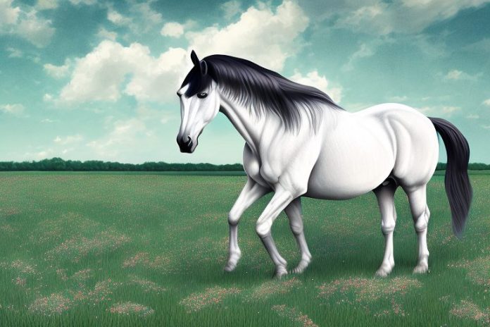 A morgan horse in a field in ficksburg
