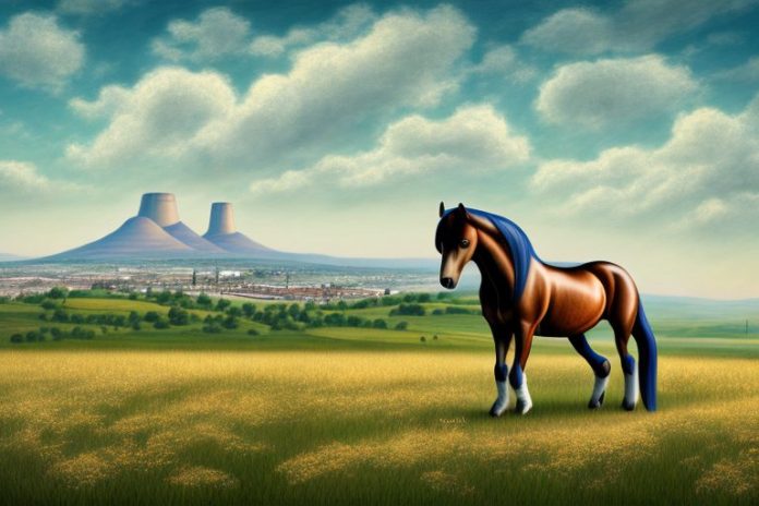 A morgan horse in a field