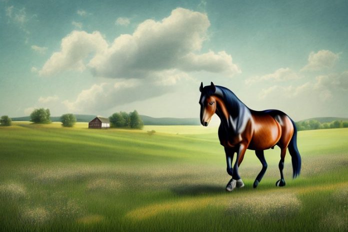 A morgan horse in a rural setting