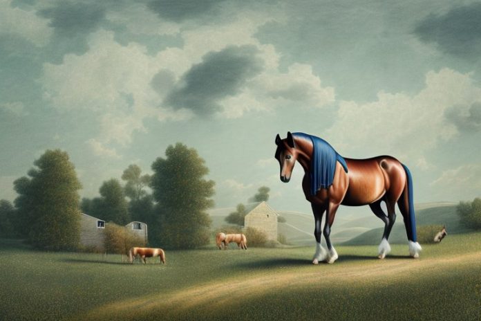 A morgan horse in a rural landscape near hazyview