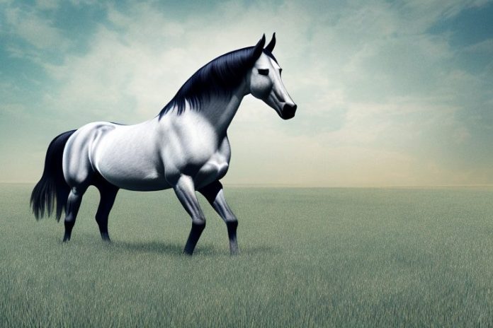 A morgan horse in a field in mafikeng