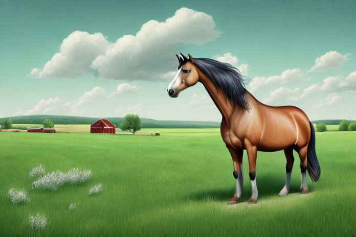 A morgan horse in a rural setting