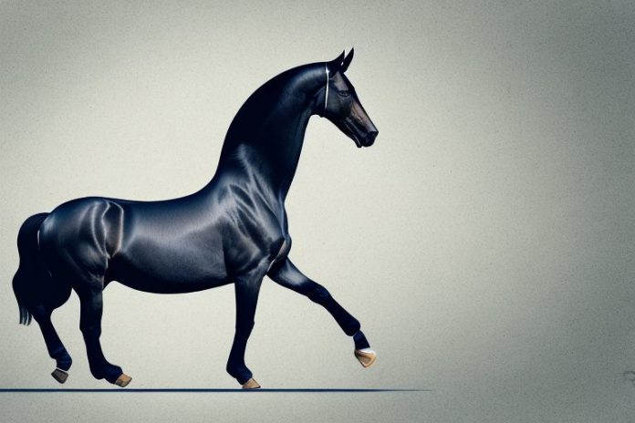 A morgan horse in a riding arena in vryburg
