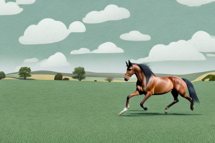 A morgan horse galloping through a countryside landscape in somerset west