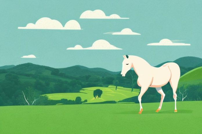A horse in the countryside