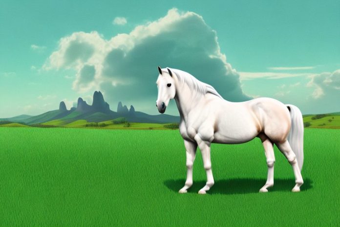 A horse in a kentucky mountain saddle